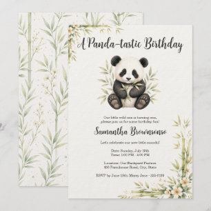 Invitation Premier anniversaire de Panda Mignon