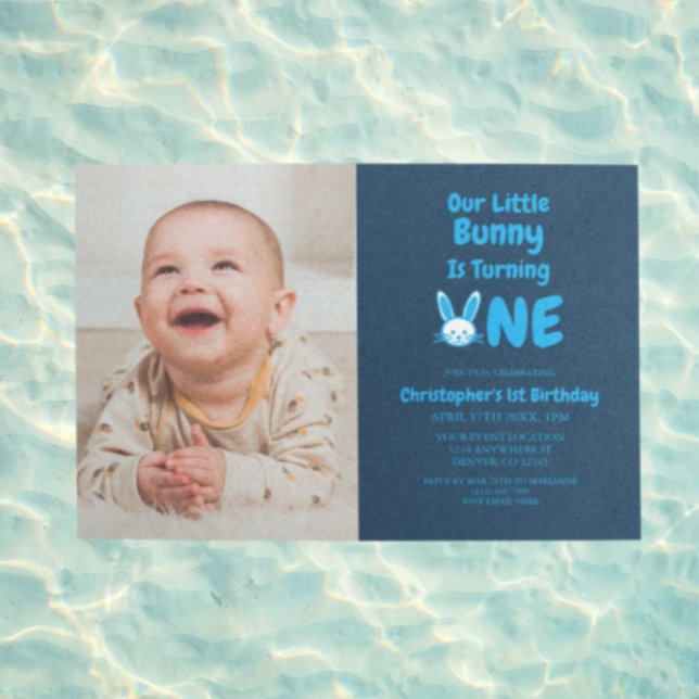 Invitation Premier anniversaire de Petit Lapin (Créateur téléchargé)