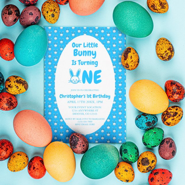 Invitation Premier anniversaire de Petit Lapin (Créateur téléchargé)