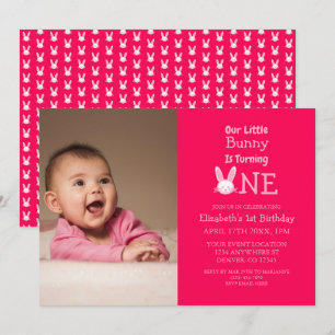 Invitation Premier anniversaire de Petit Lapin