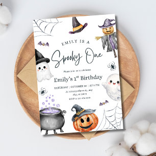 Invitation Premier Anniversaire de Spooky Halloween Citrouill
