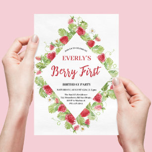 Invitation Premier anniversaire de Strawberry Berry First Gir