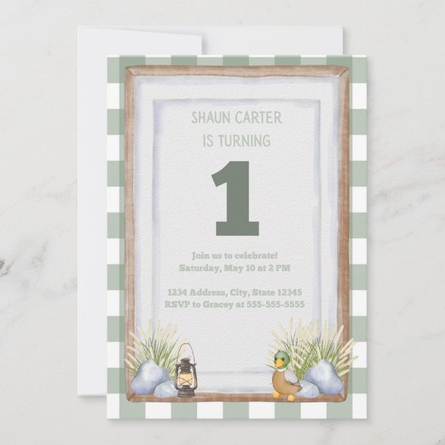 Invitation Premier anniversaire du lac Lakeside (Devant)