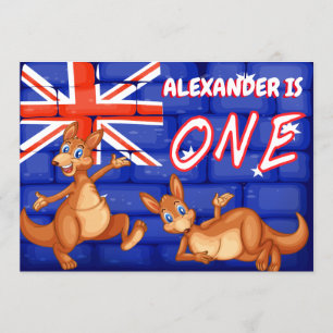 Invitation Premier anniversaire du thème australien