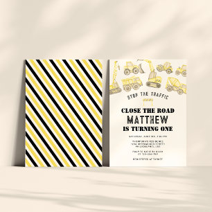 Invitation Premier anniversaire du véhicule de construction m