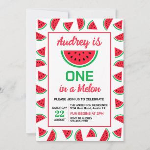 Invitation Premier anniversaire d'un melon