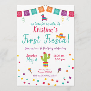 Invitation Premier anniversaire Fiesta Mexique Anniversaire I