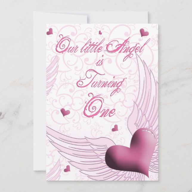 Invitation Premier anniversaire - Notre Petit Ange (Devant)