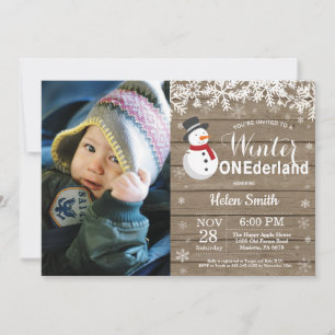 Invitation Premier Anniversaire Onederland Hivernal Bonhomme 