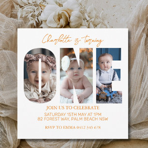 Invitation Premier anniversaire Photo minimum 1er anniversair
