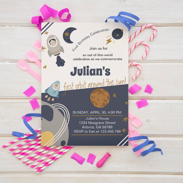 Invitation Premier anniversaire, Première orbite autour du so (Créateur téléchargé)