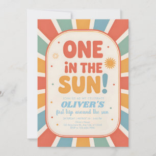 Invitation Premier anniversaire Retro Sunshine