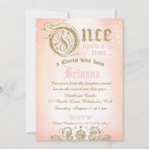 Invitation Premier anniversaire une fois à une fois REINE