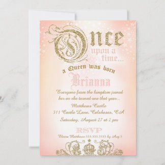 Invitation Premier anniversaire une fois à une fois REINE