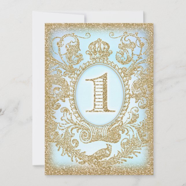 Invitation Premier anniversaire une fois Prince (Devant)