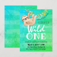 Premier anniversaire Wild One Jungle Sloth Party