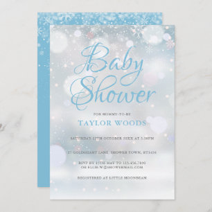 Invitation Premier Baby shower de Snowflakes / Saupoudrage