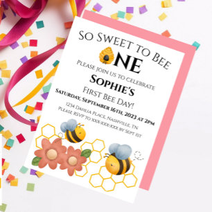Invitation Premier Jour d'abeilles So Sweet to BEE une invita