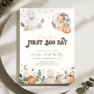Invitation Premier jour de Boo Halloween 1er anniversaire