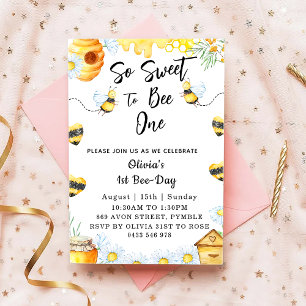 Invitation Premier jour de l'abeille si doux pour être une ab