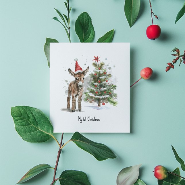 Invitation Premier Noël de l'âne doux (Créateur téléchargé)