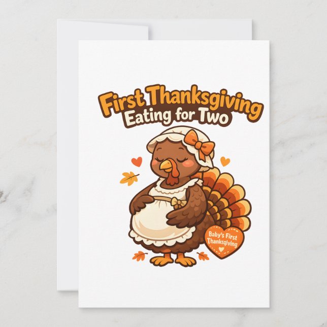 Invitation Premier repas de Thanksgiving pour deux personnes  (Devant)