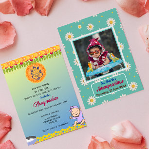 Invitation Premier Riz "Annaprashan" Photo indienne Baby