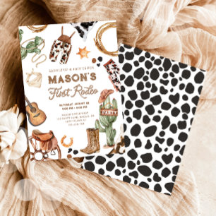 Invitation Premier Rodeo Cowboy Wild West Boy Anniversaire