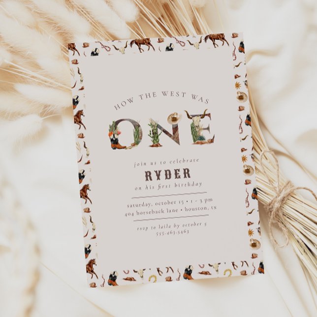 Invitation Premier Rodéo moderne Western Boys 1er anniversair (Créateur téléchargé)