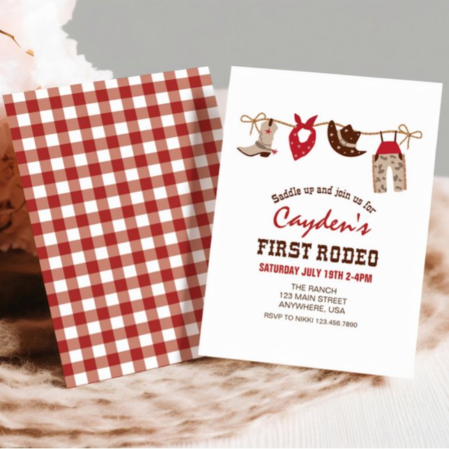 Invitation Premier Rodéo Western Cowboy Premier anniversaire (Créateur téléchargé)