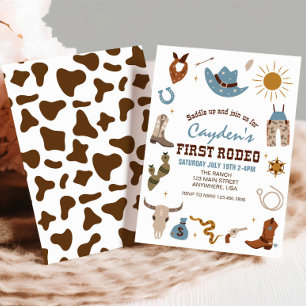 Invitation Premier Rodéo Western Cowboy Premier anniversaire