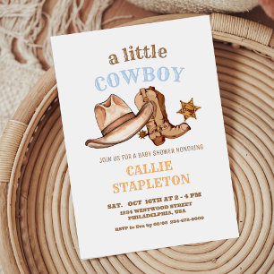 Invitation Premier Rodeo Wild West Party Baby shower garçon