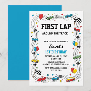 Invitation Premier Tour Autour de la Piste Voiture de Course 