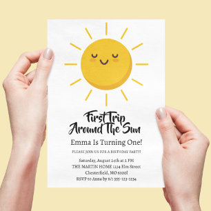 Invitation Premier Tour Autour Du Soleil 1er Anniversaire