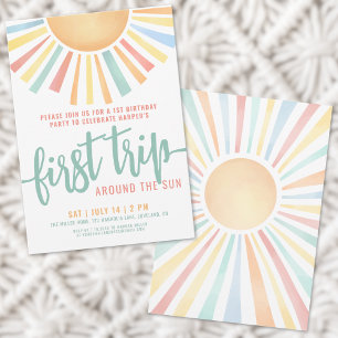 Invitation Premier Tour Autour Du Soleil 1er Anniversaire