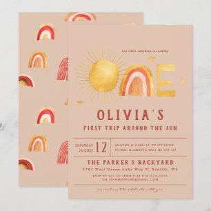 Invitation Premier Tour Autour Du Soleil Fête de 1er Annive