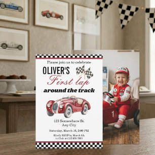 Invitation Premier Tour de Circuit 1er Anniversaire Voiture d