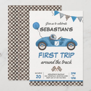 Invitation Premier Voyage Autour De La Piste Voiture 1Er Anni