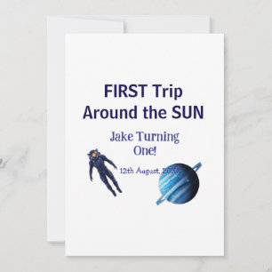 Invitation Premier voyage autour de l'astronaute de la planèt
