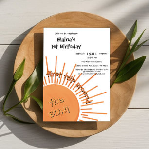 Invitation Premier voyage autour du Soleil 1er anniversaire