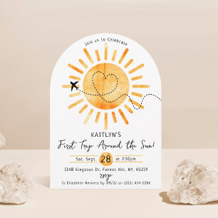 Invitation Premier Voyage Autour Du Soleil 1Er Anniversaire