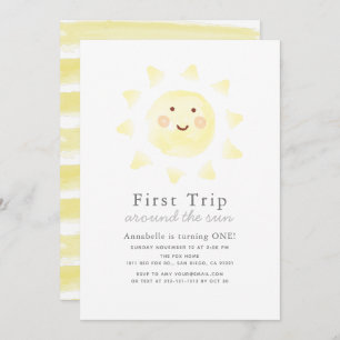 Invitation Premier Voyage Autour Du Soleil 1Er Anniversaire