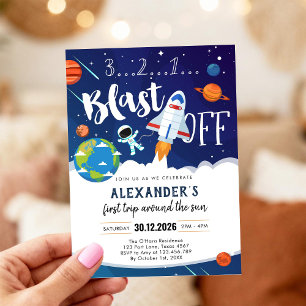 Invitation Premier voyage autour du Soleil 1er anniversaire d