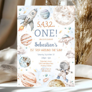 Invitation Premier voyage autour du Soleil 1er anniversaire d