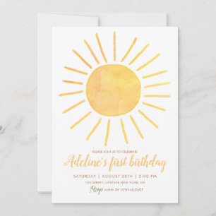 Invitation Premier Voyage Autour Du Soleil 1Er Anniversaire M