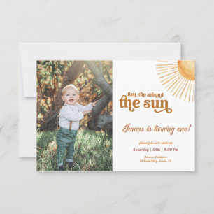Invitation Premier voyage autour du soleil 1er anniversaire P