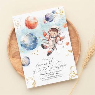 Invitation Premier Voyage Autour Du Soleil Anniversaire