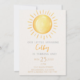 Invitation premier voyage autour du soleil Anniversaire Invit