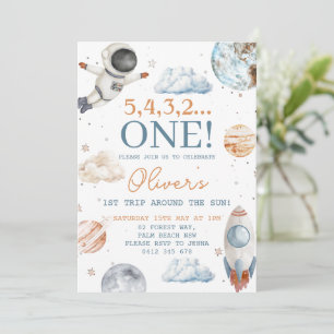 Invitation Premier voyage autour du Sun Boy Space 1er anniver