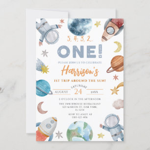 Invitation Premier voyage dans l'espace autour du soleil Anni